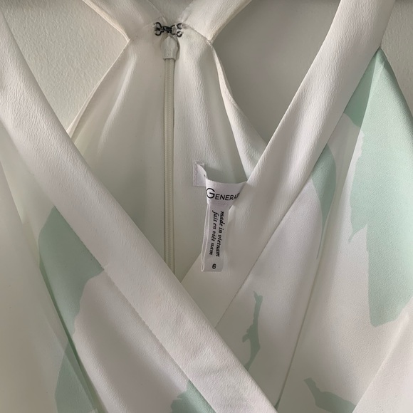 BCBGeneration Aqua White Sleeveless Halter Dress - Picture 4 of 7